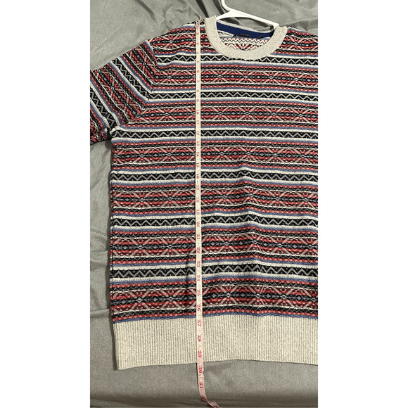 Vintage Y2K Nautica Striped Cotton Pattern Coogi Style Crewneck Sweater Size XL - Picture 7 of 8